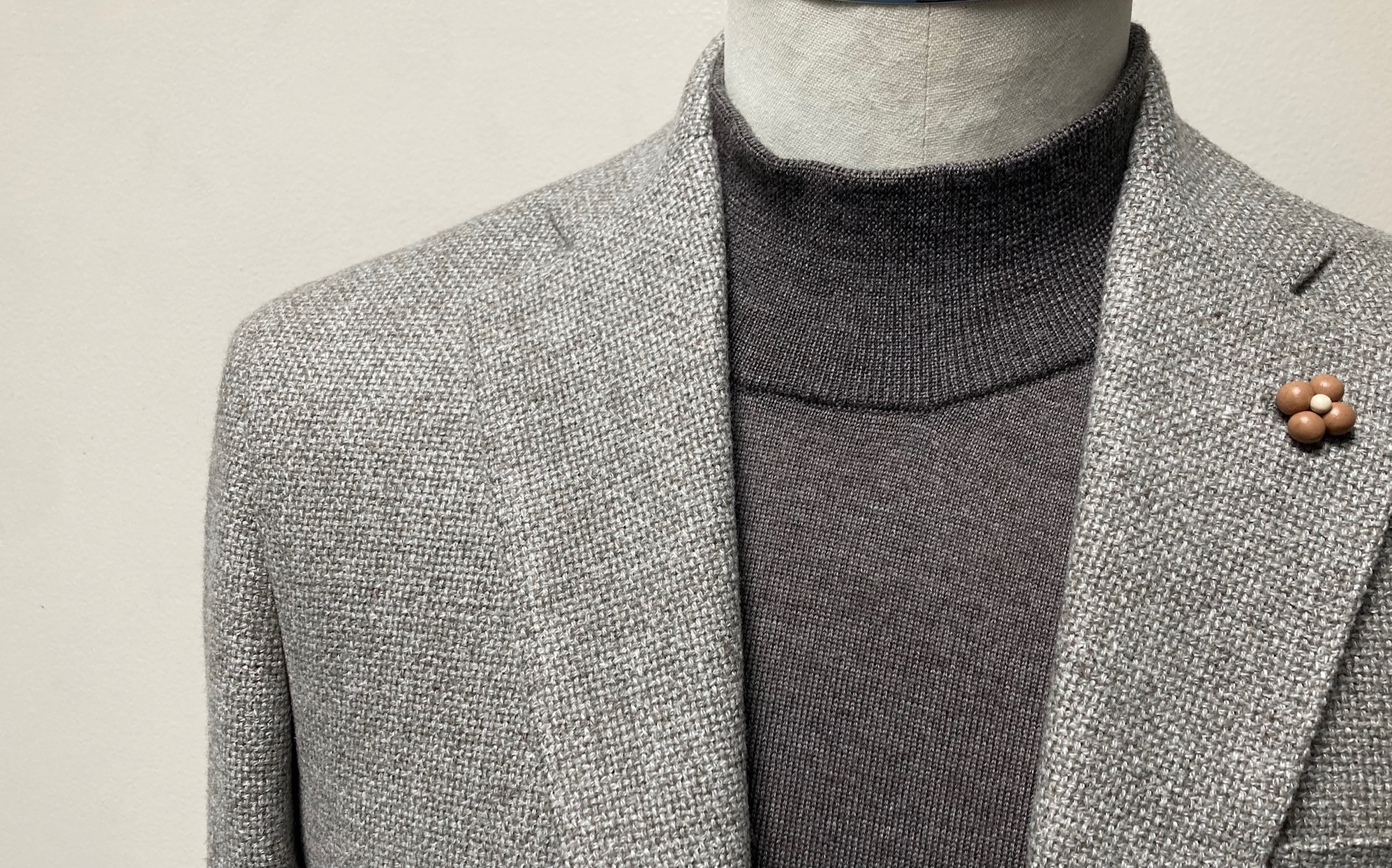 オーダージャケット☆CANONICO/カノニコ ☆グレージュ×メランジ