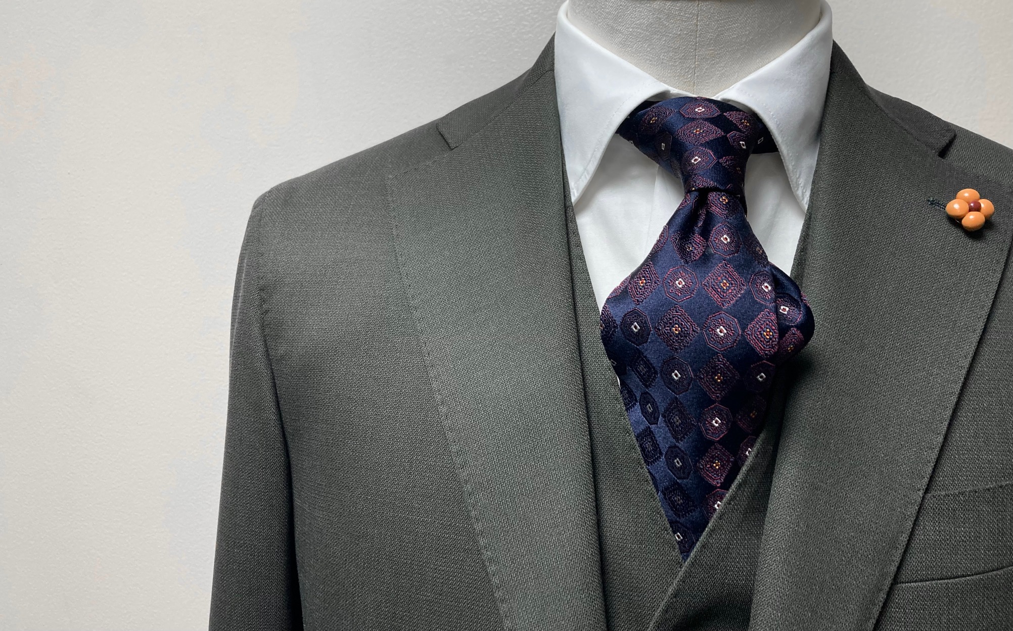 ご新規オーダースリーピース☆MARLANE/マルラーネ☆オリーブグリーン