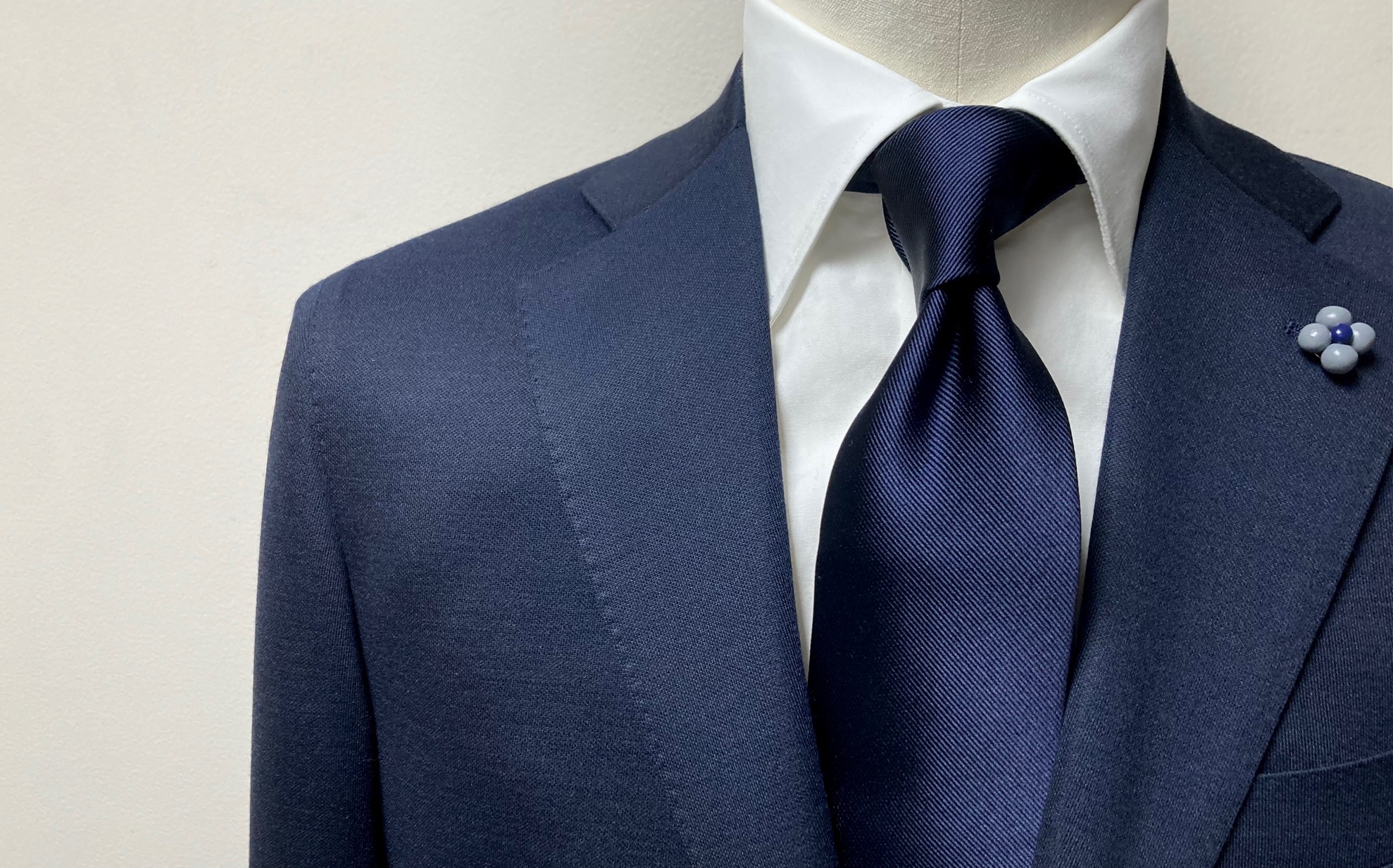 オーダージャージスーツ☆WOOL JERSEY/ウールジャージ☆ネイビー